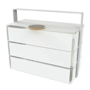 My Glass Studio Bento Box, White - Set of 2 - 22.8 x 13.0 x 20 cm