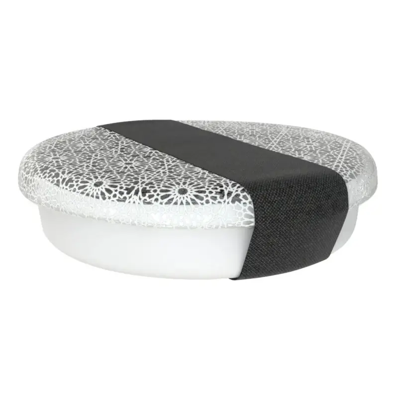 My Glass Studio Bento Box, White - Set of 3 - Dia: 19 cm, H: 5 cm