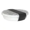My Glass Studio Bento Box, White - Set of 3 - Dia: 19 cm, H: 5 cm
