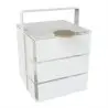 My Glass Studio Bento Box, White - Set of 2 - 14.4 x 16.2 x 20 cm