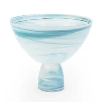 Impresa Collection Footed Bowl Teal - 4 in Dia x 2 in H
