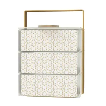 My Glass Studio Bento Box, White - Set of 2 - 14.4 x 16.2 x 20 cm