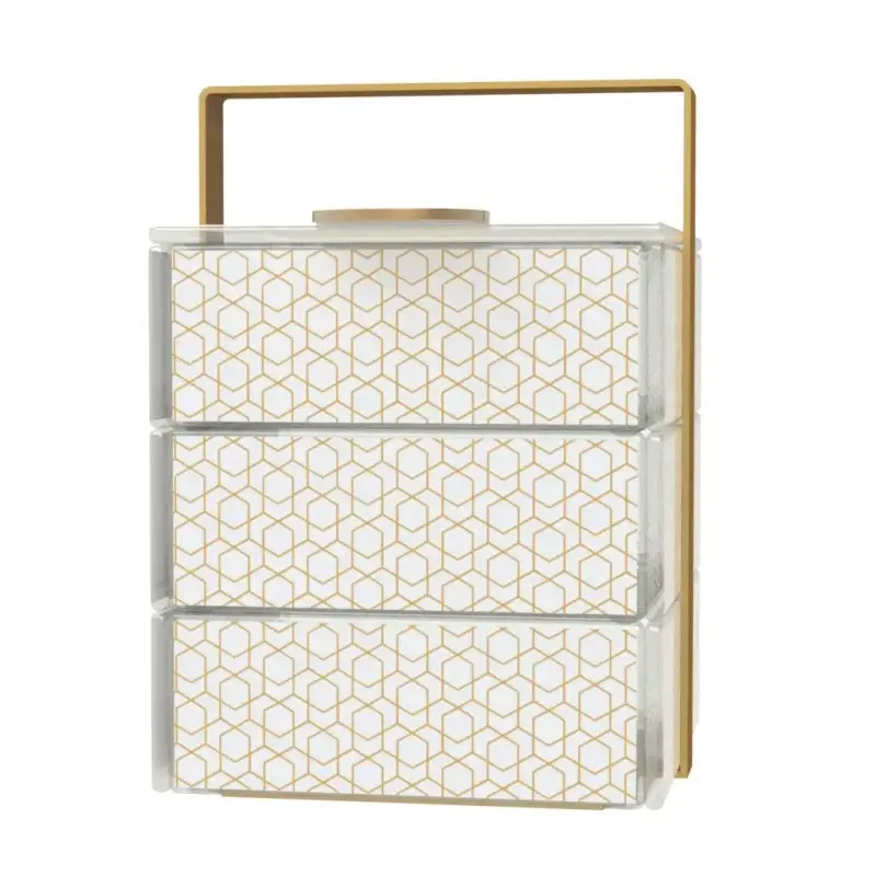 My Glass Studio Bento Box, White - Set of 2 - 14.4 x 16.2 x 20 cm