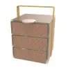 My Glass Studio Bento Box, Brown - Set of 2 - 14.4 x 16.2 x 20 cm