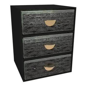 My Glass Studio Bento Box, Black - Set of 2 - 14.0 x 14.0 x 19.5 cm