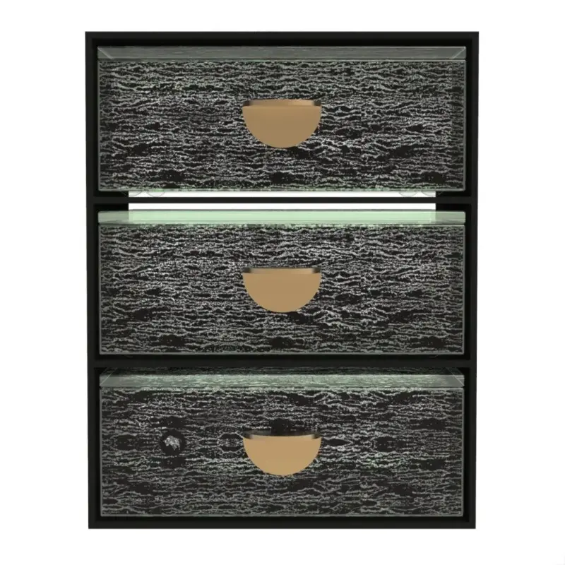 My Glass Studio Bento Box, Black - Set of 2 - 14.0 x 14.0 x 19.5 cm