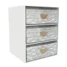 My Glass Studio Bento Box, White - Set of 4 - 14.0 x 14.0 x 19.5 cm