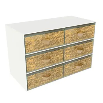 My Glass Studio Bento Box, Gold - Set of 3 - 28.6 x 14.0 x 19 cm
