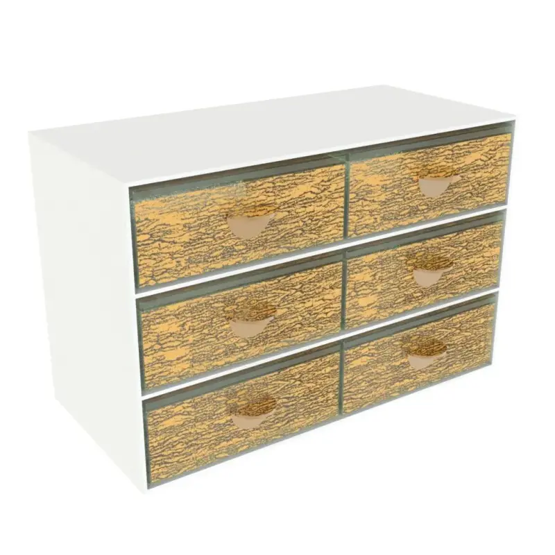 My Glass Studio Bento Box, Gold - Set of 3 - 28.6 x 14.0 x 19 cm