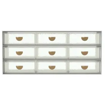 My Glass Studio Bento Box, Clear - Set of 2 - 43.5 x 14.0 x 19 cm