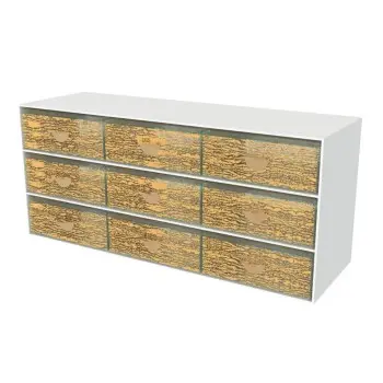 My Glass Studio Bento Box, Gold - Set of 2 - 43.5 x 14.0 x 19 cm