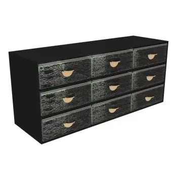 My Glass Studio Bento Box, Black - Set of 2 - 43.5 x 14.0 x 19 cm