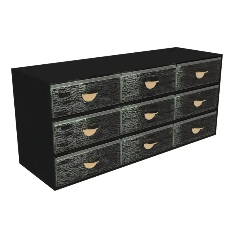 My Glass Studio Bento Box, Black - Set of 2 - 43.5 x 14.0 x 19 cm