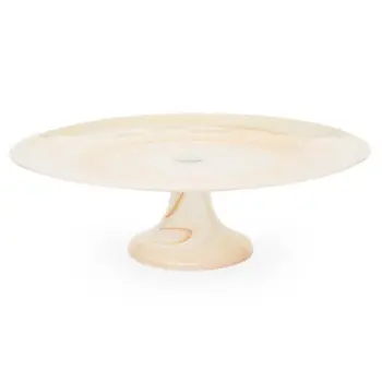 Impresa Collection Cake Plate Tan - 13 in Dia x 4 in H