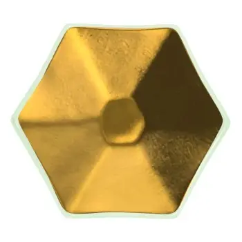 My Glass Studio Tasting Plate, Gold - Set of 24 - Dia: 12 cm, H: 2 cm