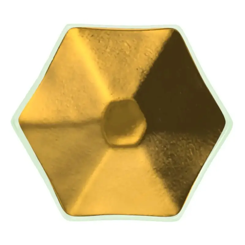 My Glass Studio Tasting Plate, Gold - Set of 24 - Dia: 12 cm, H: 2 cm