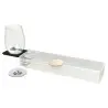 My Glass Studio Wine Holder Plate, White - Set of 8 - 36.0 x 9.0 x 4 cm