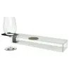 My Glass Studio Wine Holder Plate, Clear - Set of 8 - 36.0 x 9.0 x 4 cm