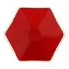 My Glass Studio Tasting Plate, Red - Set of 24 - Dia: 12 cm, H: 2 cm