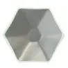My Glass Studio Tasting Plate, Grey - Set of 24 - Dia: 12 cm, H: 2 cm