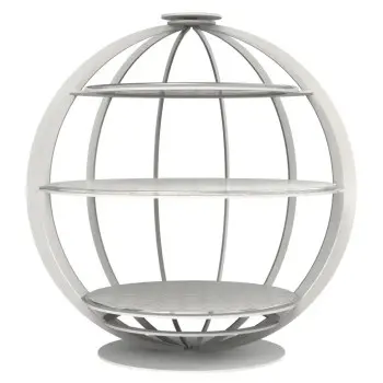My Glass Studio Tea Stand, White - Set of 2 - Dia: 39 cm, H: 42 cm