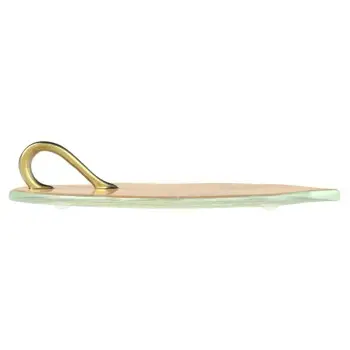 My Glass Studio Tasting Plate, Gold - Set of 12 - 15.5 x 9.0 x 3 cm