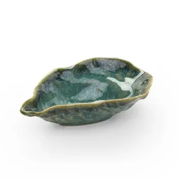 Gorka Collection Small Dish Green - 10 in L x 6 in W x 2 in - Set of 24