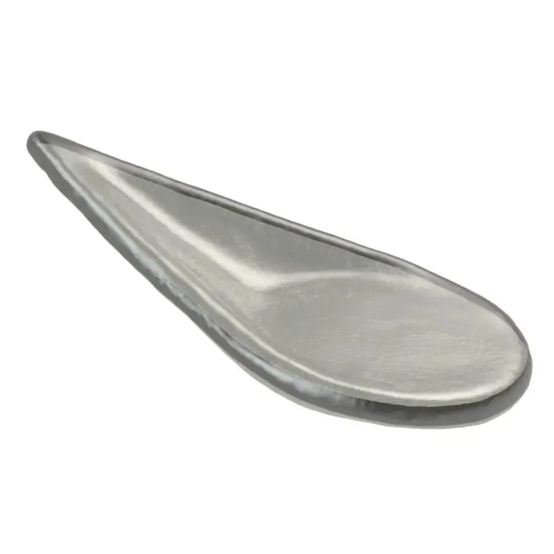 My Glass Studio Appetizer Spoon, Grey - Set of 16 - 9.7 x 4.4 x 2 cm