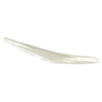 My Glass Studio Appetizer Spoon, Cream - Set of 16 - 9.7 x 4.4 x 2 cm
