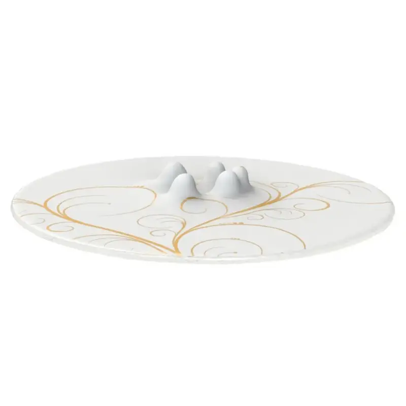 My Glass Studio Canape Tray, White - Set of 6 - Dia: 42 cm, H: 4 cm My Glass Studio Canape Tray, White - Set of 6 - Dia: 42 cm, H: 4 cm