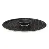 My Glass Studio Appetizer Server, Black - Set of 6 - Dia: 39 cm, H: 4 cm