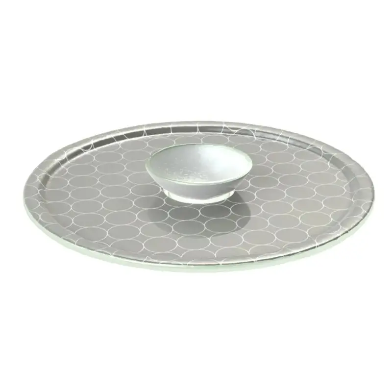 My Glass Studio Appetizer Server, Grey - Set of 6 - Dia: 39 cm, H: 4 cm My Glass Studio Appetizer Server, Grey - Set of 6 - Dia: 39 cm, H: 4 cm