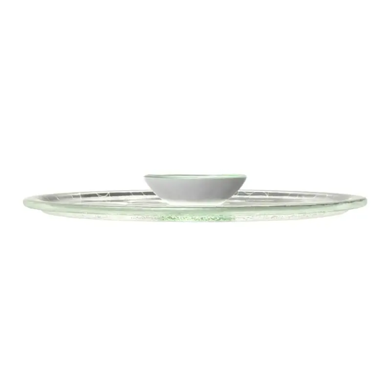 My Glass Studio Appetizer Server, Grey - Set of 6 - Dia: 39 cm, H: 4 cm My Glass Studio Appetizer Server, Grey - Set of 6 - Dia: 39 cm, H: 4 cm