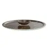 My Glass Studio Appetizer Server, Brown - Set of 6 - Dia: 39 cm, H: 4 cm