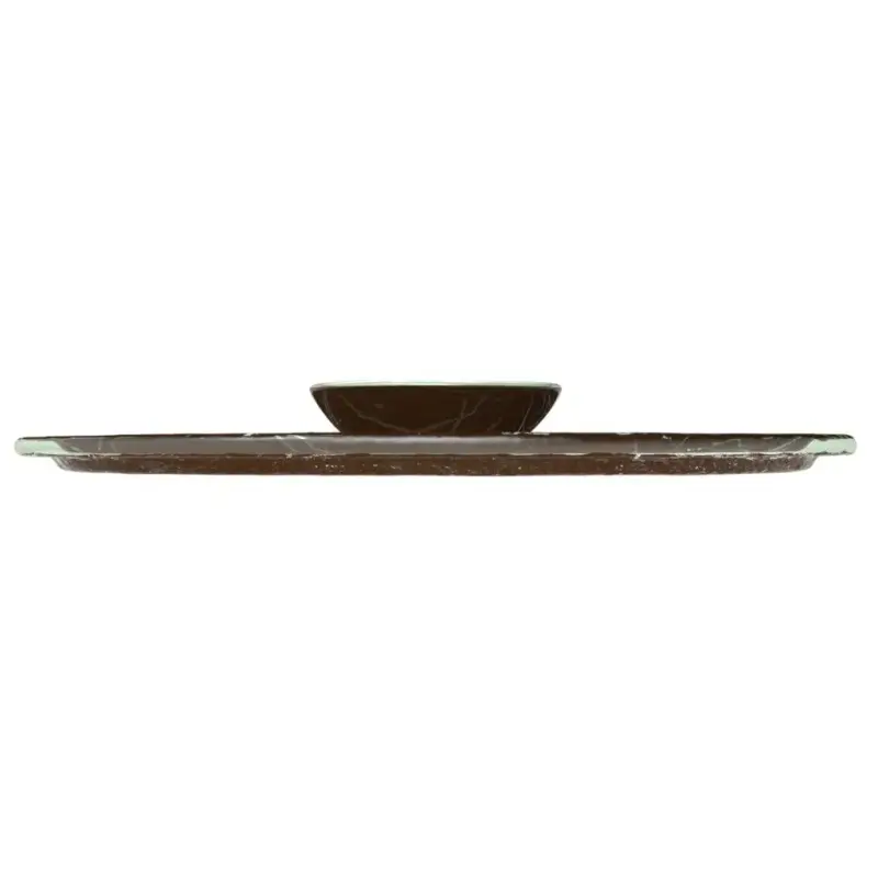 My Glass Studio Appetizer Server, Brown - Set of 6 - Dia: 39 cm, H: 4 cm My Glass Studio Appetizer Server, Brown - Set of 6 - Dia: 39 cm, H: 4 cm