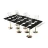 My Glass Studio Canape Tray, Black - Set of 4 - 69.0 x 30.0 x 4 cm