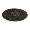 My Glass Studio Canape Tray, Black - Set of 6 - Dia: 42 cm, H: 4 cm