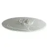My Glass Studio Canape Tray, Grey - Set of 6 - Dia: 42 cm, H: 4 cm