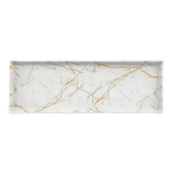 My Glass Studio Serving Platter, White - Set of 4 - 49.0 x 17.0 x 2 cm