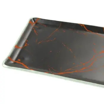 My Glass Studio Serving Platter, Grey - Set of 4 - 49.0 x 17.0 x 2 cm