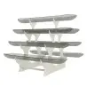 My Glass Studio Serving Bowl & Stand, Grey - Set of 2 - 65.0 x 48.0 x 47 cm