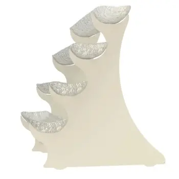My Glass Studio Serving Bowl & Stand, Cream - Set of 2 - 61.0 x 45.0 x 49.0 cm