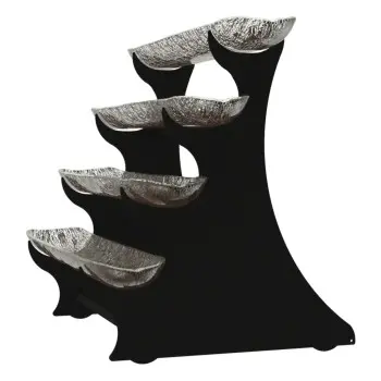 My Glass Studio Serving Bowl & Stand, Brown - Set of 2 - 61.0 x 45.0 x 49.0 cm
