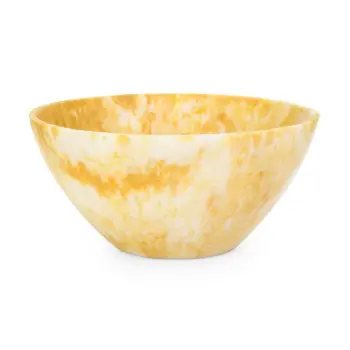 Fortuna Collection Snack Bowl Yellow/White - 5.5 in Dia x 3 in H