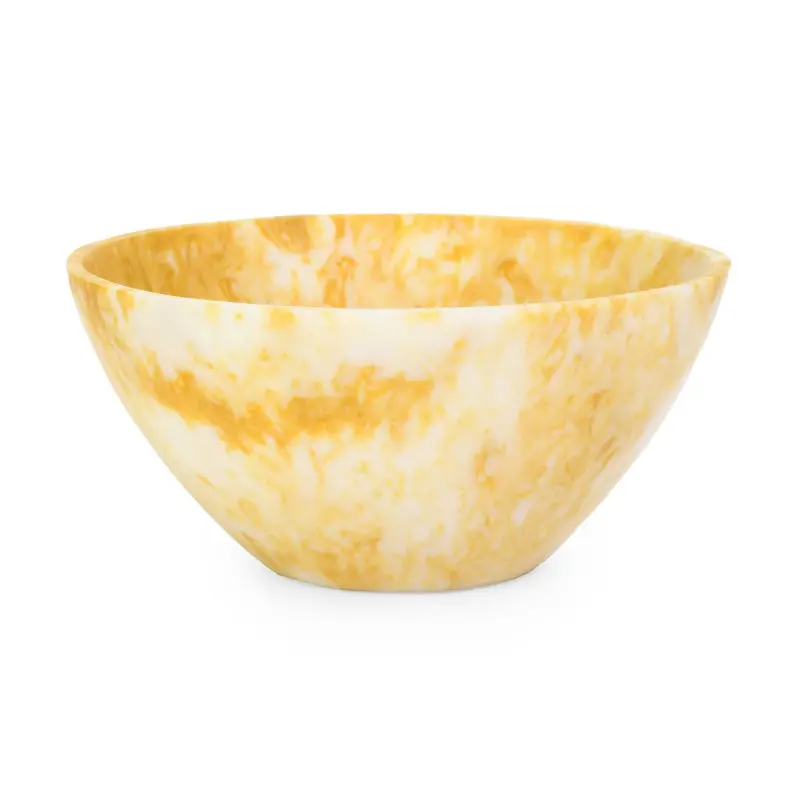 Fortuna Collection Snack Bowl Yellow/White - 5.5 in Dia x 3 in H