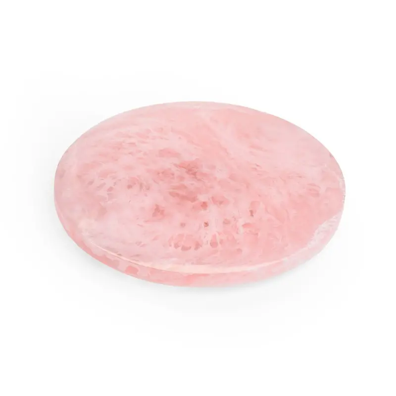 Fortuna Collection Small Footed Platter Rose - 7.75 in Dia x 0.7 in H