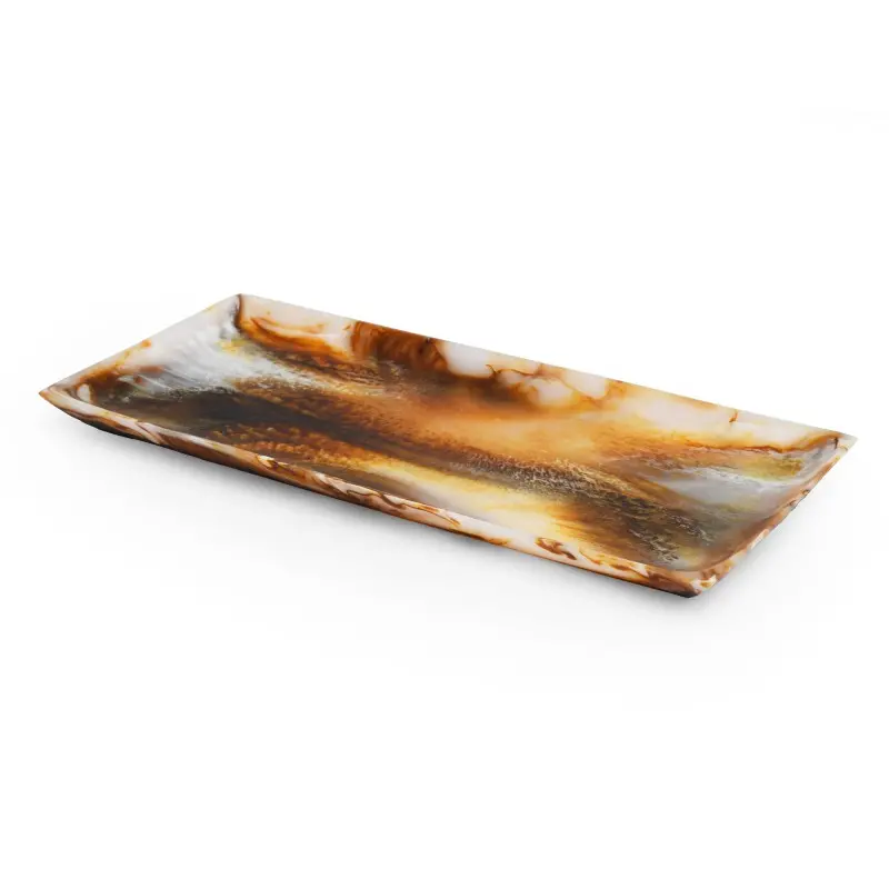 Fortuna Collection Rectangular Platter Matte Tortoise - 5.5 in Dia x 3 in H Fortuna Collection Rectangular Platter Matte Tortoise - 5.5 in Dia x 3 in H