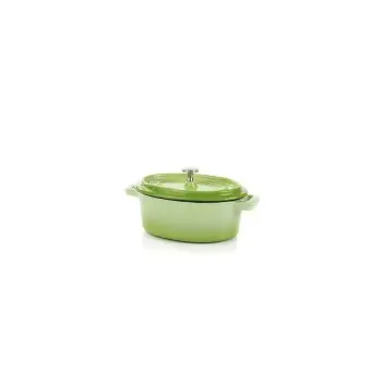 Fonda Collection Mini Oval Cocotte Green - 5 in L x 3.7 in W x 2 in