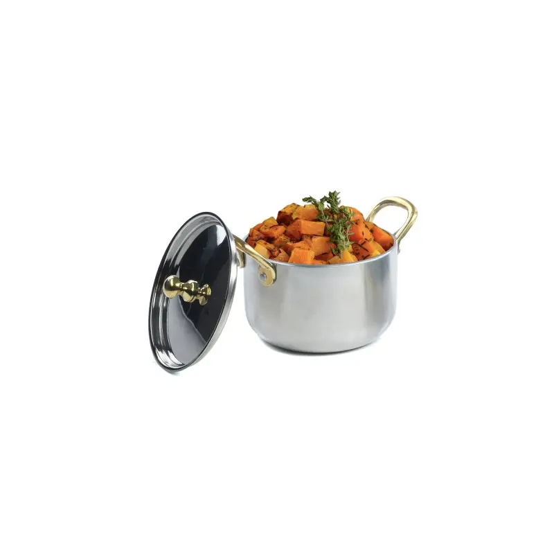 Cruda Collection Pot With Lid - 6.4 in Dia x 1.4 in H