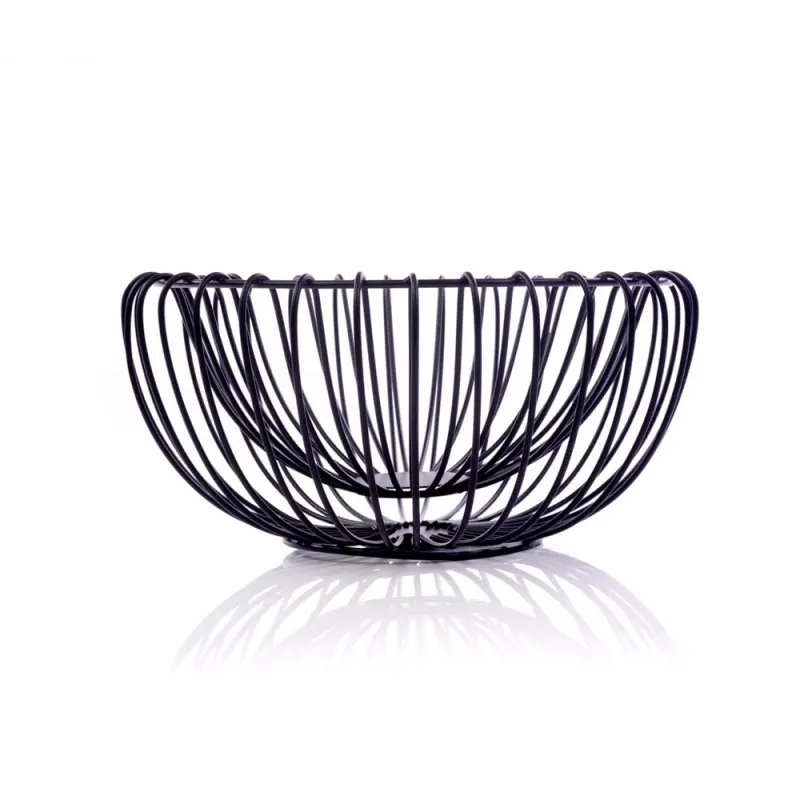 Comet Collection Metal Large Serving Bowl Black - 14.5 in Dia x 6.5 in H